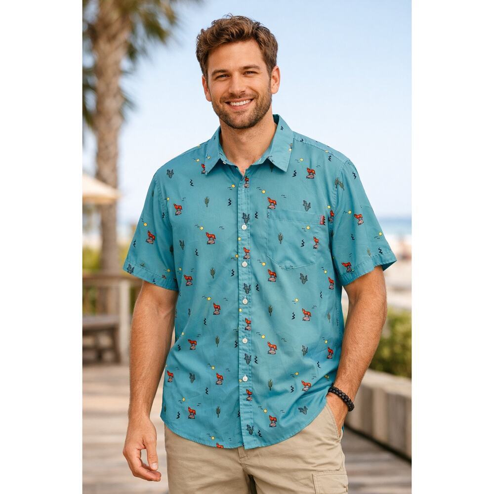 RSVLTS x Dare Mighty Dream The Mojave KUNUFLEX Button up Shirt Size Medium